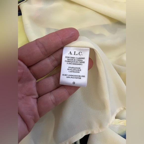 Alc 0 dress silk yellow - Picture 9 of 11
